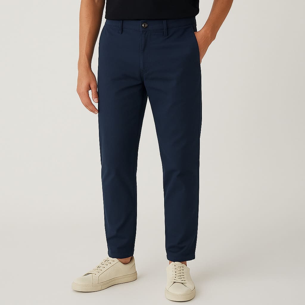 Calça Sarja com Corte Chino - Santorini
